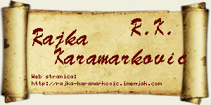 Rajka Karamarković vizit kartica